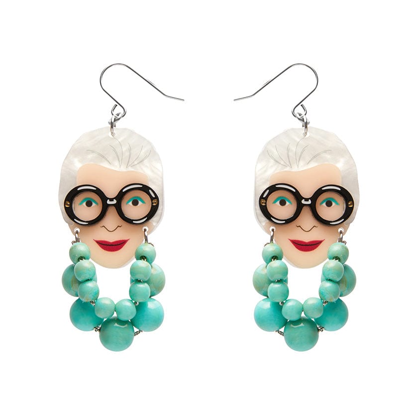 Iris the Style Icon Drop Earrings  -  Erstwilder  -  Quirky Resin and Enamel Accessories