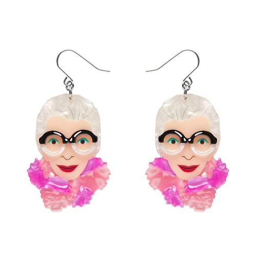 Pretty in Pom Poms Iris Drop Earrings  -  Erstwilder  -  Quirky Resin and Enamel Accessories