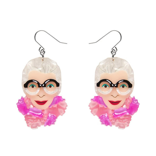 Pretty in Pom Poms Iris Drop Earrings  -  Erstwilder  -  Quirky Resin and Enamel Accessories