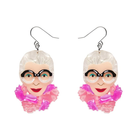 Pretty in Pom Poms Iris Drop Earrings  -  Erstwilder  -  Quirky Resin and Enamel Accessories