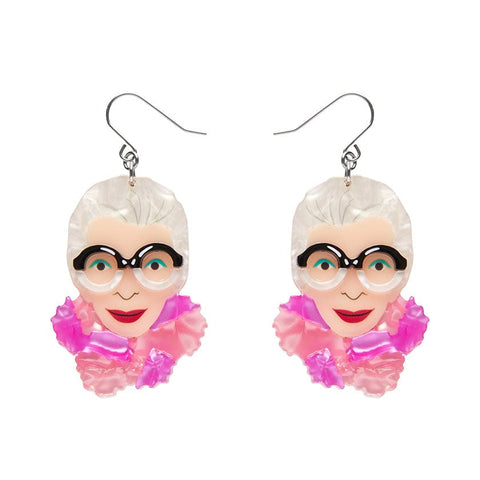 Pretty in Pom Poms Iris Drop Earrings  -  Erstwilder  -  Quirky Resin and Enamel Accessories