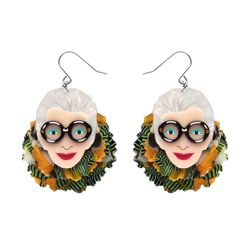 Adorned in Feathers Iris Drop Earrings  -  Erstwilder  -  Quirky Resin and Enamel Accessories