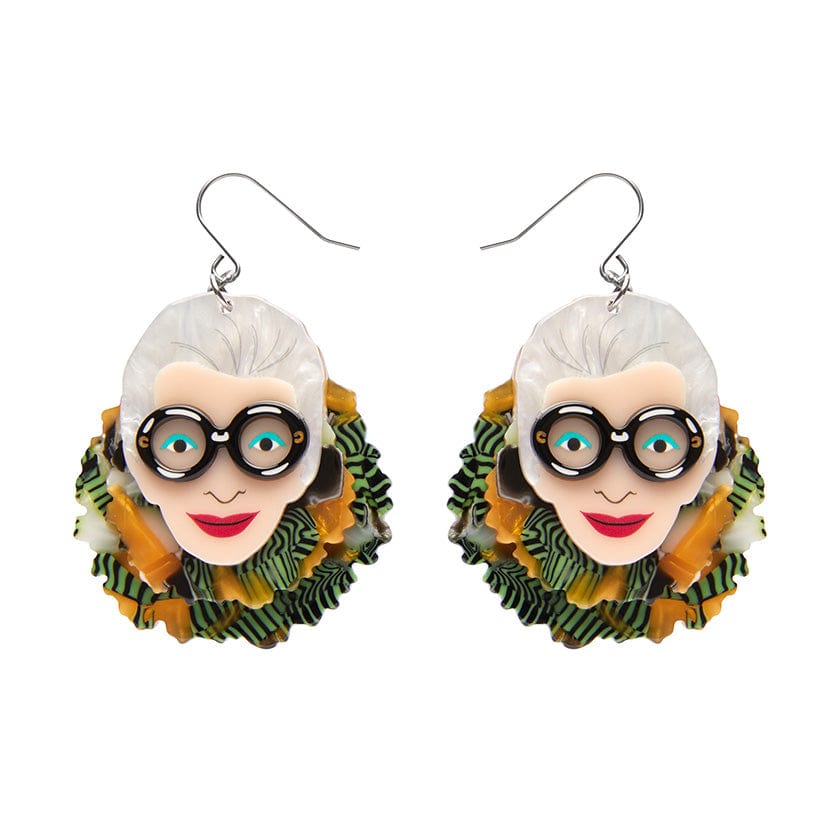 Adorned in Feathers Iris Drop Earrings  -  Erstwilder  -  Quirky Resin and Enamel Accessories