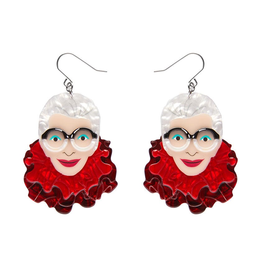 The Face of Style Iris Drop Earrings  -  Erstwilder  -  Quirky Resin and Enamel Accessories