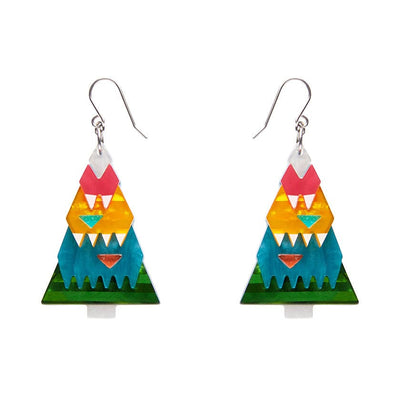 O Christmas Tree Drop Earrings