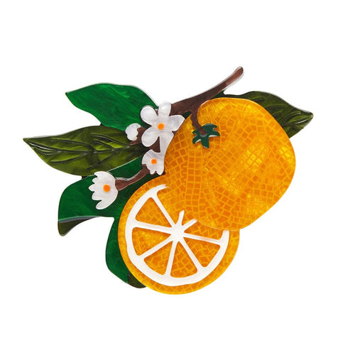 Orange Crush Brooch  -  Erstwilder  -  Quirky Resin and Enamel Accessories