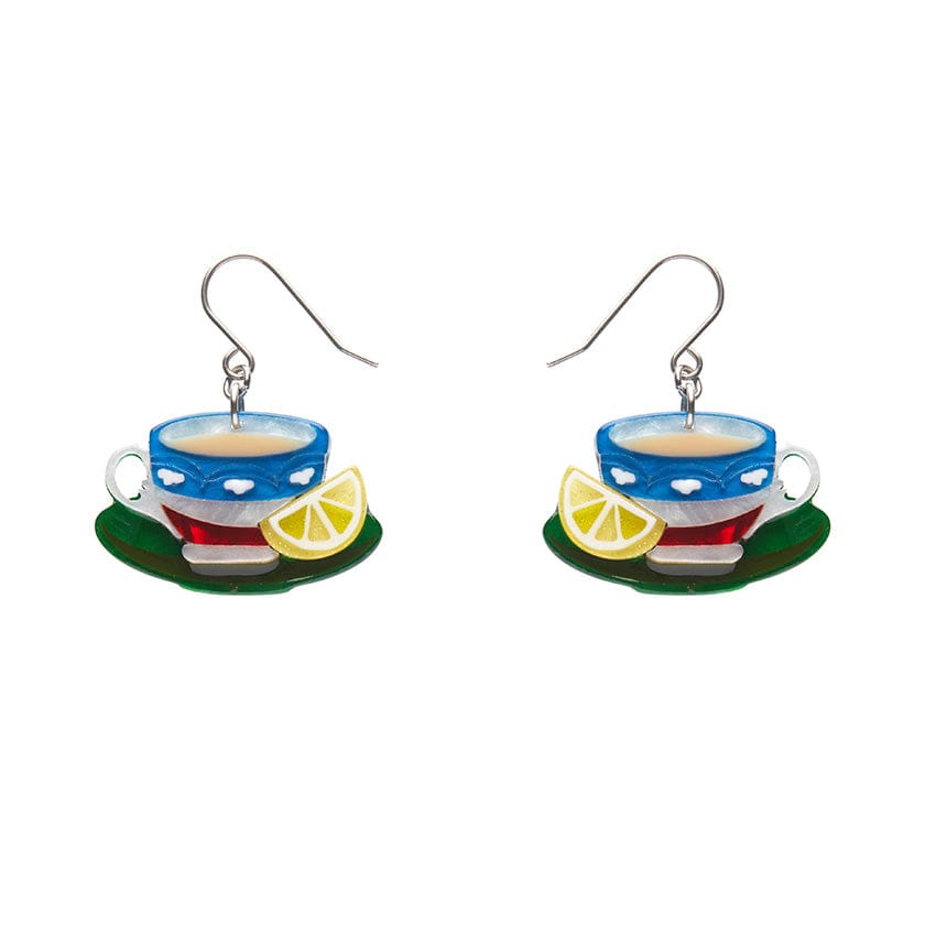 Cuppa Tea Drop Earrings  -  Erstwilder  -  Quirky Resin and Enamel Accessories
