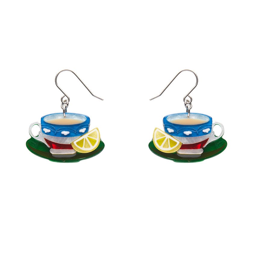 Cuppa Tea Drop Earrings  -  Erstwilder  -  Quirky Resin and Enamel Accessories