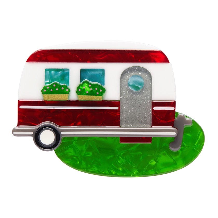 Happy Glamper Brooch  -  Erstwilder  -  Quirky Resin and Enamel Accessories