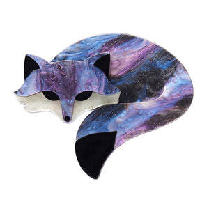 Saffron the Sleeping Fox Brooch