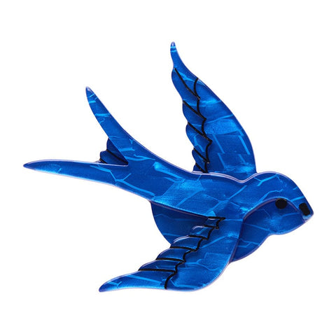 Bluebird of Happiness Brooch  -  Erstwilder  -  Quirky Resin and Enamel Accessories