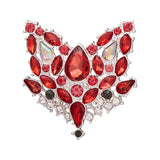 Flora Fox Face Stone Set Crystal Brooch