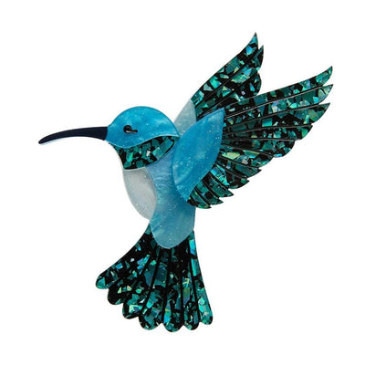 Hyacinth the Hummingbird Brooch