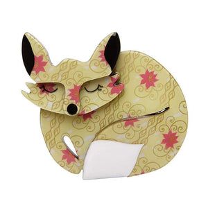 Sacha Sleeping Fox Brooch