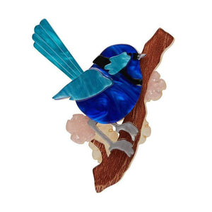 Phoebe Fairy Wren Brooch