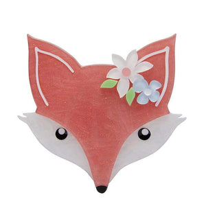 Flora Fox Face Brooch