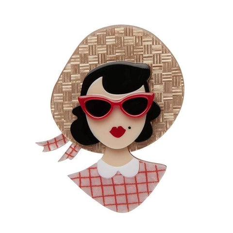 Erstwilder Picnic Portrait Brooch BH6032-9010