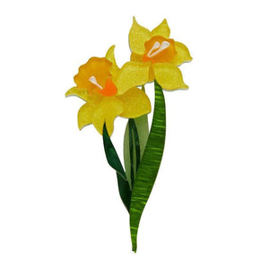 Garden Goddess Daffodil Brooch