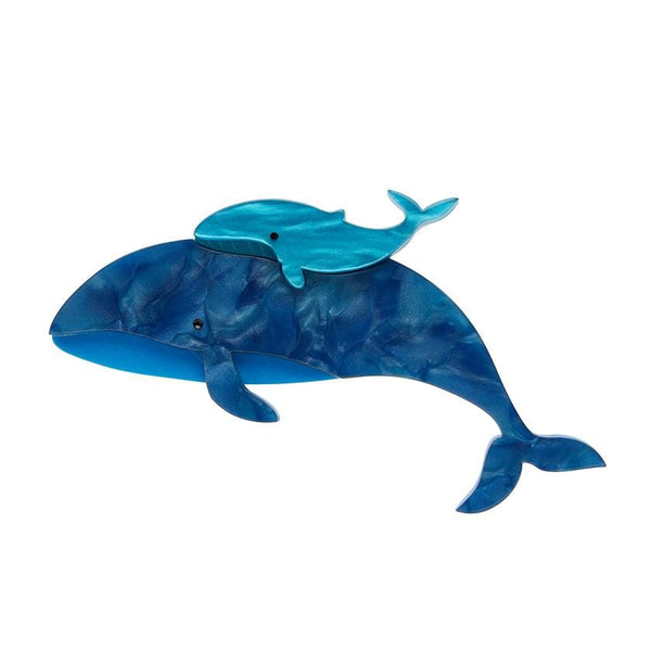 Erstwilder Benevolent Behemoths Blue Whale Brooch BH6856-3000