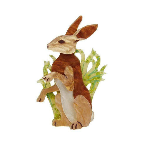 Erstwilder Habitual Hare Brooch BH7025-9290