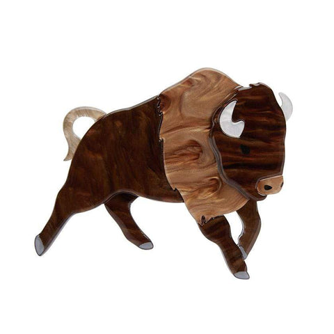 Erstwilder Buffalo Bull Brooch BH7092-9291