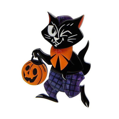 Erstwilder Treat Seeker Cat Brooch BH7126-7061