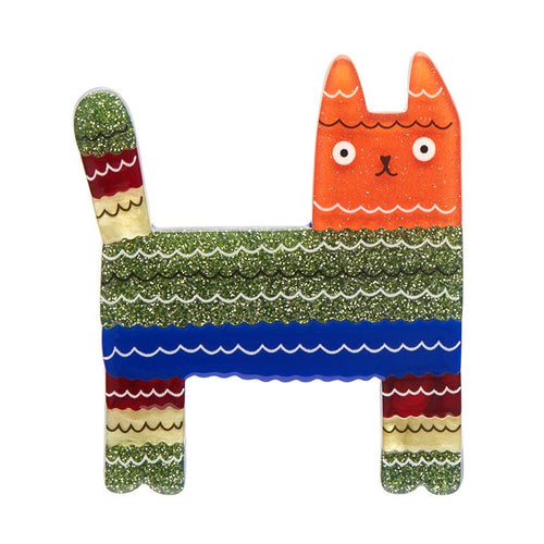PiÃ±ata Cat Brooch - Erstwilder - Quirky Resin and Enamel Accessories