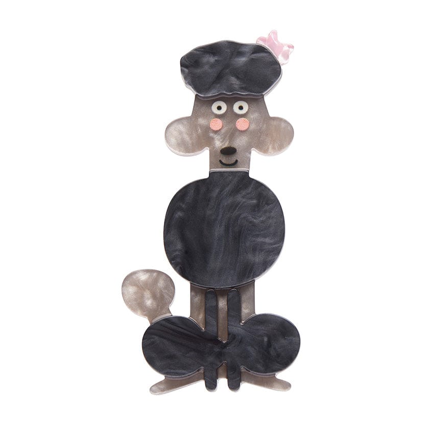 Poodle Along Brooch - Erstwilder - Quirky Resin and Enamel Accessories