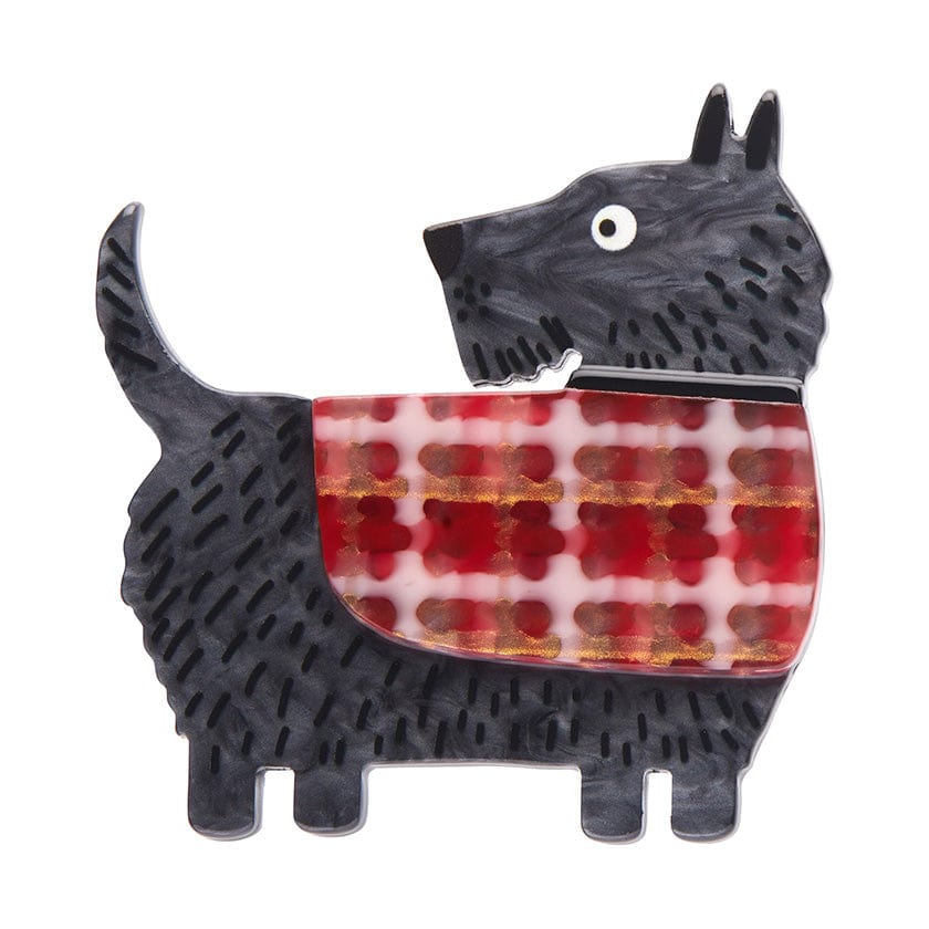 Scottie Love Brooch - Erstwilder - Quirky Resin and Enamel Accessories