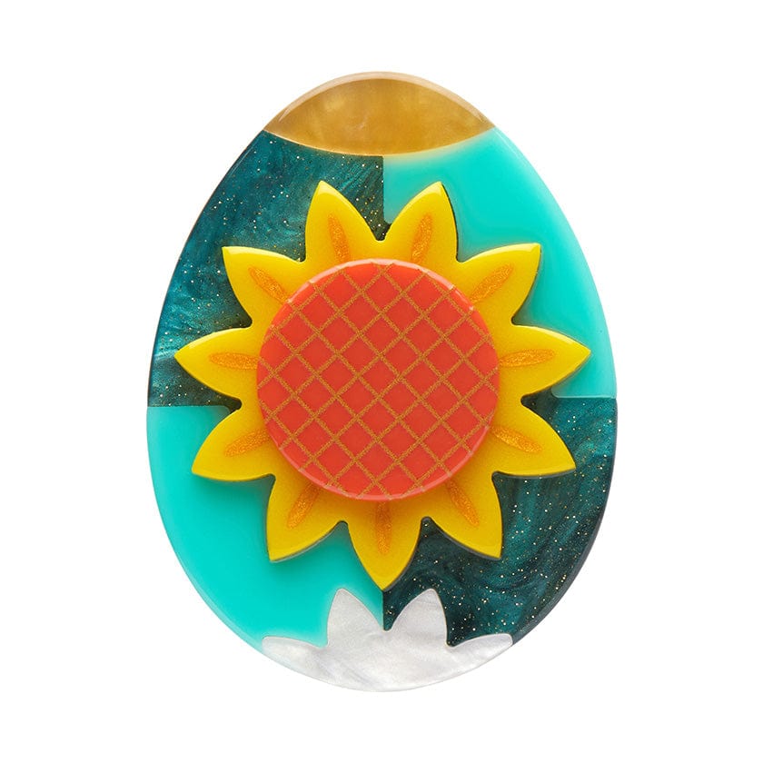 Sunflower of Love Brooch  -  Erstwilder  -  Quirky Resin and Enamel Accessories