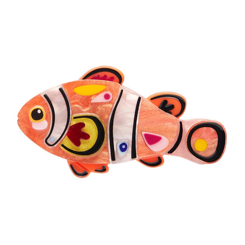 The Charismatic Clownfish Brooch  -  Erstwilder  -  Quirky Resin and Enamel Accessories