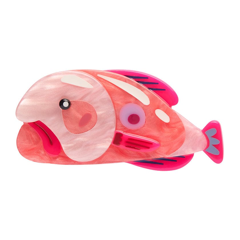 The Blissful Blobfish Brooch  -  Erstwilder  -  Quirky Resin and Enamel Accessories