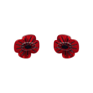 Remembrance Poppy Stud Earrings