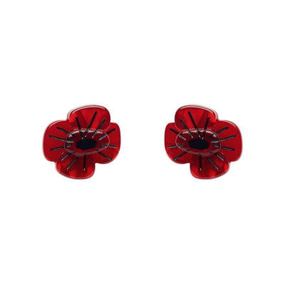 Remembrance Poppy Stud Earrings
