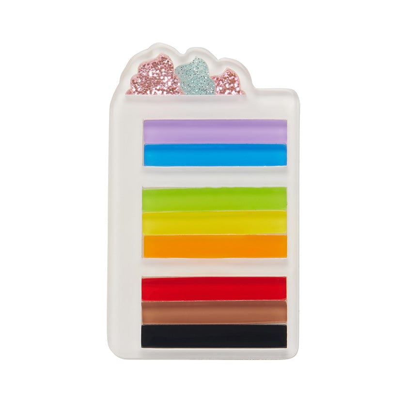 Erstwilder Pride & Joy Slice of Pride Cake Brooch AD1BH05