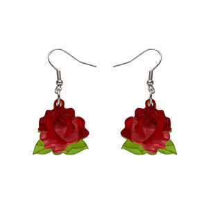 Budding Romance Rose Drop Earrings