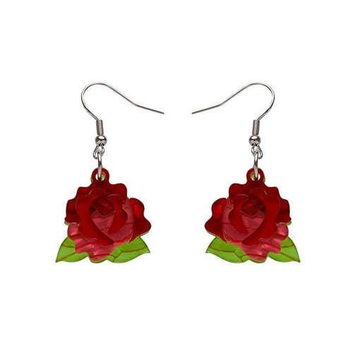 Erstwilder Budding Romance Rose Drop Earrings E6929-1040