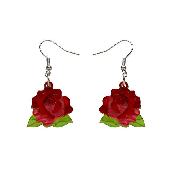 Erstwilder Budding Romance Rose Drop Earrings E6929-1040