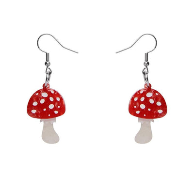 Twinning Toadstools Drop Earrings