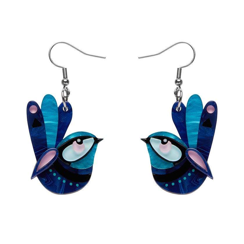 Erstwilder The Splendid Fairy Wren Earrings E7217-3070