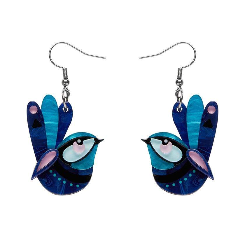 Erstwilder The Splendid Fairy Wren Earrings E7217-3070