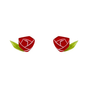 Painted Rose Earrings