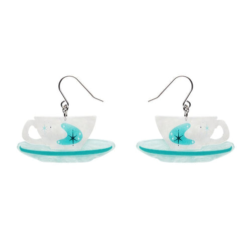 Tea and Sympathy Drop Earrings  -  Erstwilder  -  Quirky Resin and Enamel Accessories