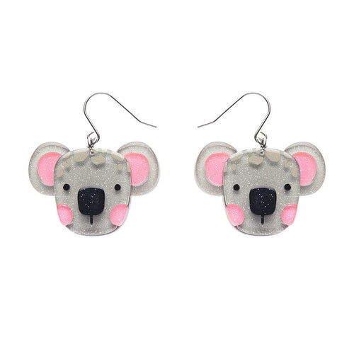 Keith The Koala Drop Earrings  -  Erstwilder  -  Quirky Resin and Enamel Accessories
