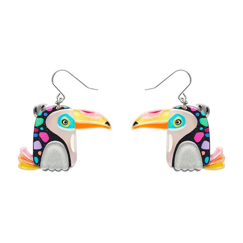 Tara The Toucan Drop Earrings  -  Erstwilder  -  Quirky Resin and Enamel Accessories
