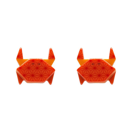 The Good Crab Stud Earrings  -  Erstwilder  -  Quirky Resin and Enamel Accessories