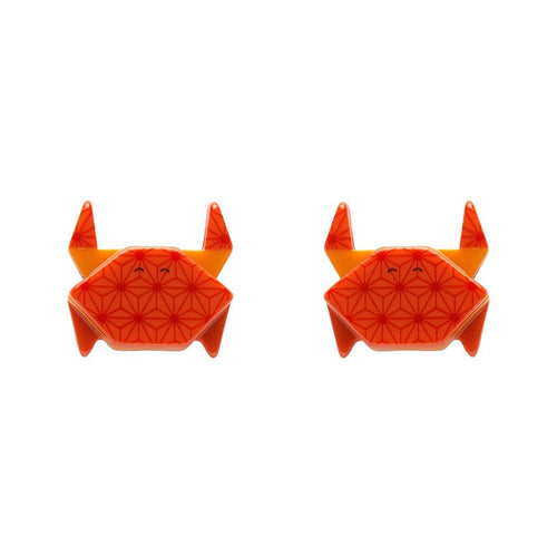 The Good Crab Stud Earrings  -  Erstwilder  -  Quirky Resin and Enamel Accessories