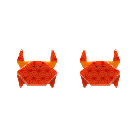 The Good Crab Stud Earrings  -  Erstwilder  -  Quirky Resin and Enamel Accessories