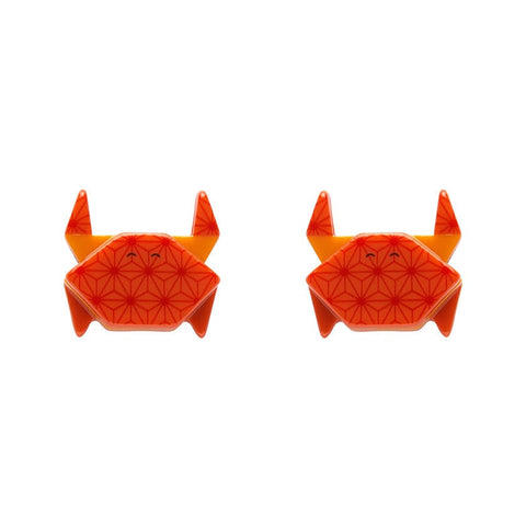 The Good Crab Stud Earrings  -  Erstwilder  -  Quirky Resin and Enamel Accessories