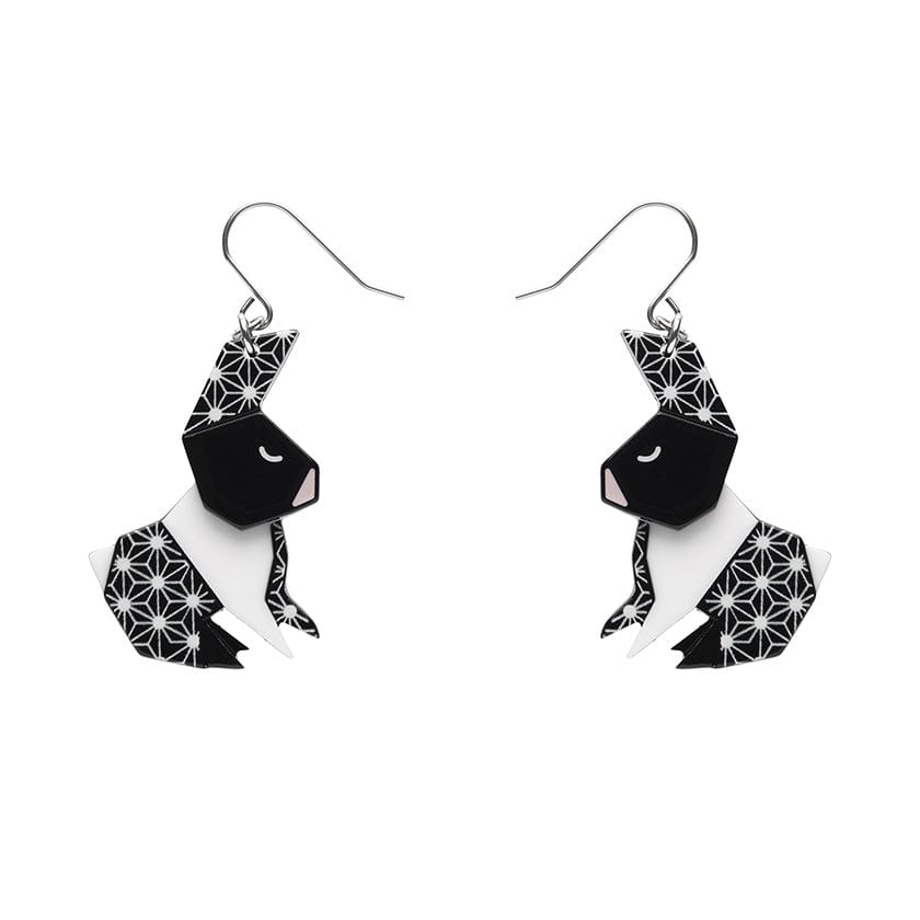 Cuddle Bunny Drop Earrings  -  Erstwilder  -  Quirky Resin and Enamel Accessories